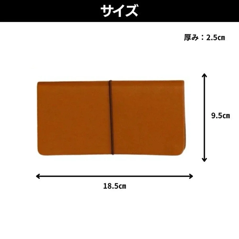 NEW HIGHTIDE Receipt Folder Brown JAPAN Holder Stationery Wallet - Picture 3 of 11